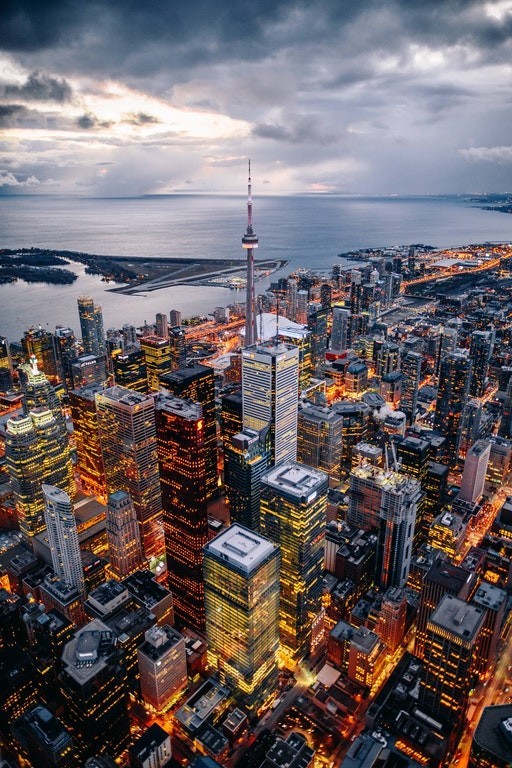 Вид сверху: Торонто, Канада 
