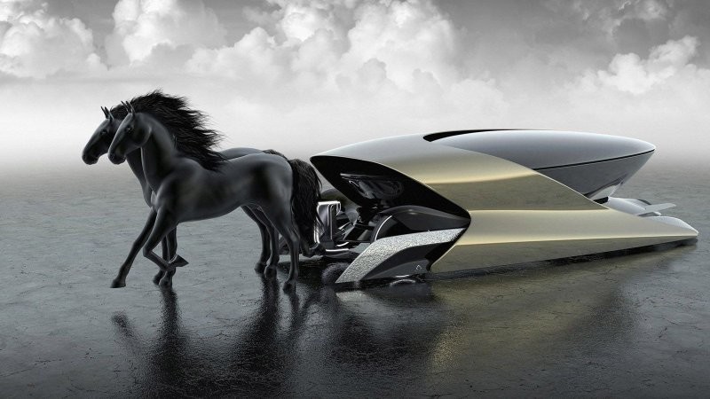 Итальянцы придумали концепт электромобиля с лошадьми