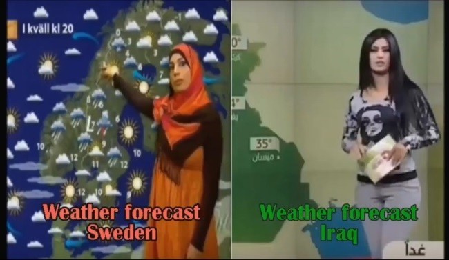 Прогноз погоды в Швеции и в Ираке - не перепутайте