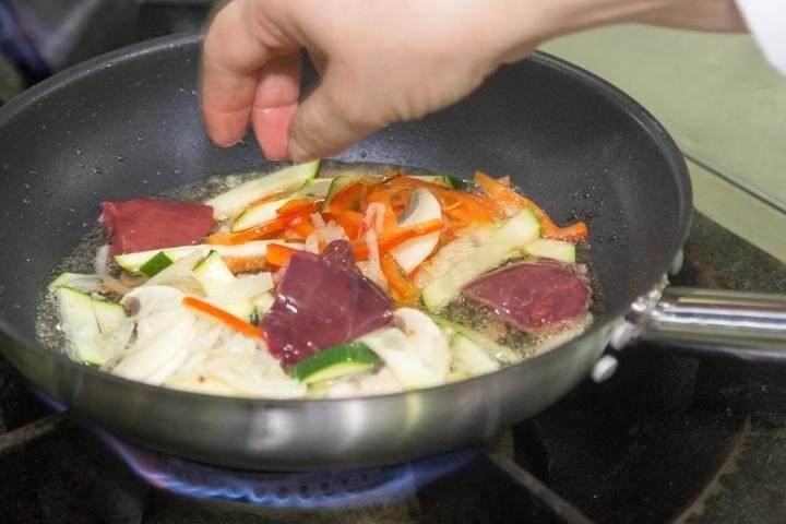 Баклажаны с куриной печенью