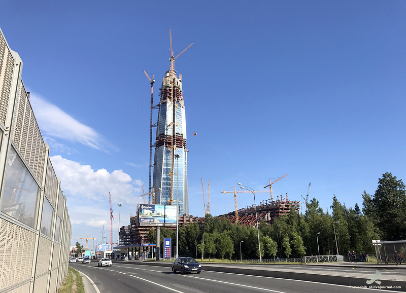 Строительство "Лахта-центра". Июль 2017
