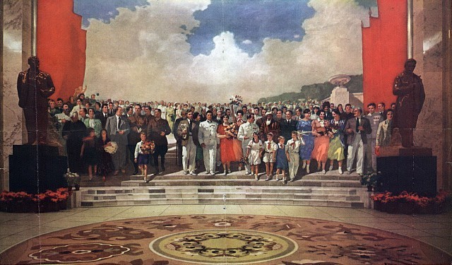 21. Знатные люди страны Советов - панно в Советском павильоне на Всемирной выставке в Нью-Йорке. 1939