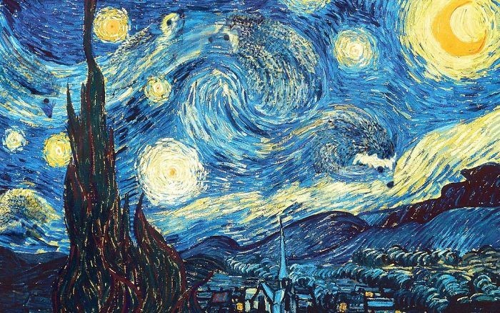 Ван Гог, 1888 год, "Звездная ежиная ночь"