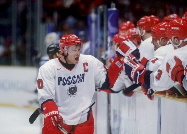 Павел Буре, забросивший пять шайб в ворота сборной Финляндии, в полуфинале хоккейного турнира на Олимпиаде в Нагано, 1998 год.
