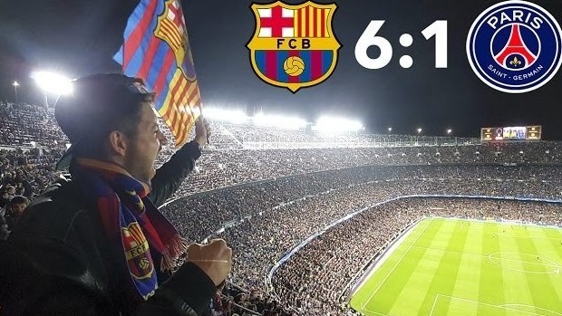 Барселона - псж 6:1 исторический матч!!! как это было