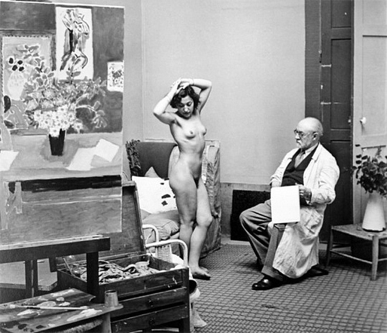 Анри Матисс за работой, 1939 год, Франция