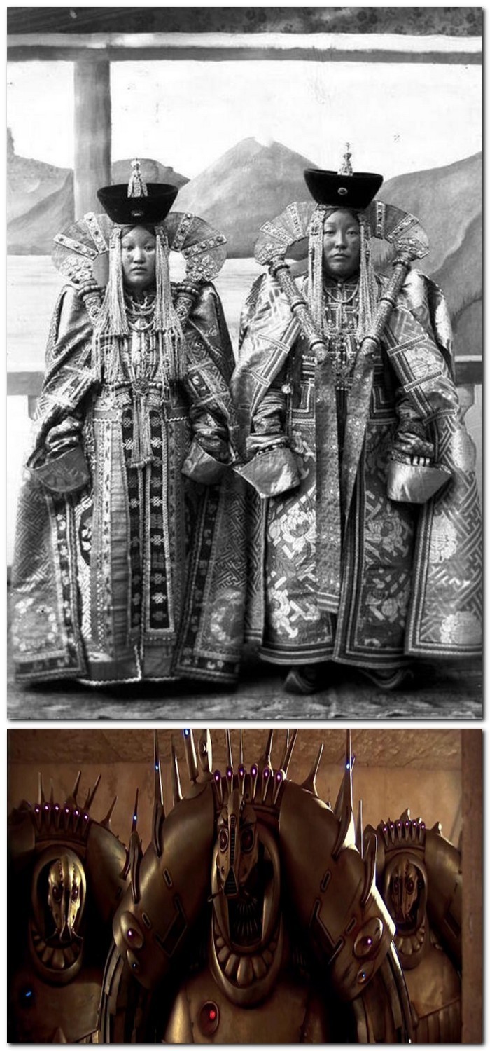 Благородные монгольские девицы, 1900–е годы, Монголия. И где-то когда-то я это уже видел...