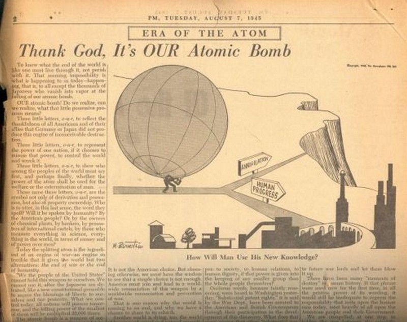 Вот статья из ньюйоркской газеты «РМ» от 7 августа 1945 года