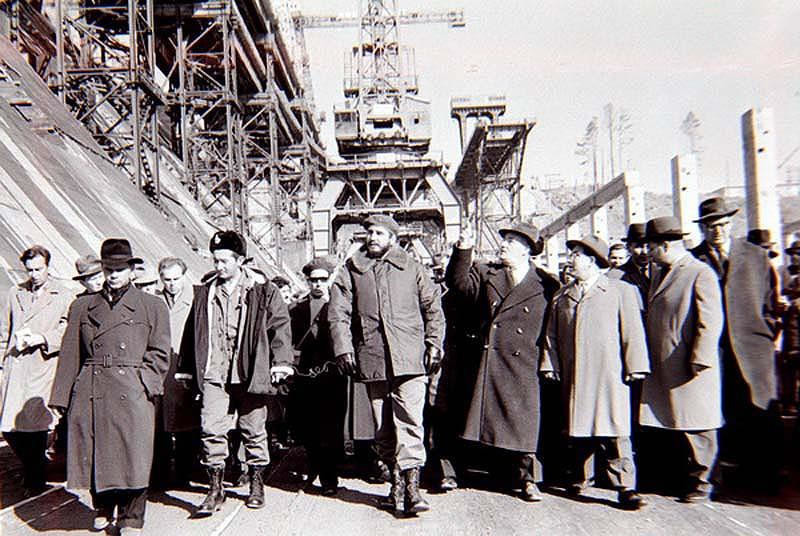Посещение строительства Братской ГЭС.