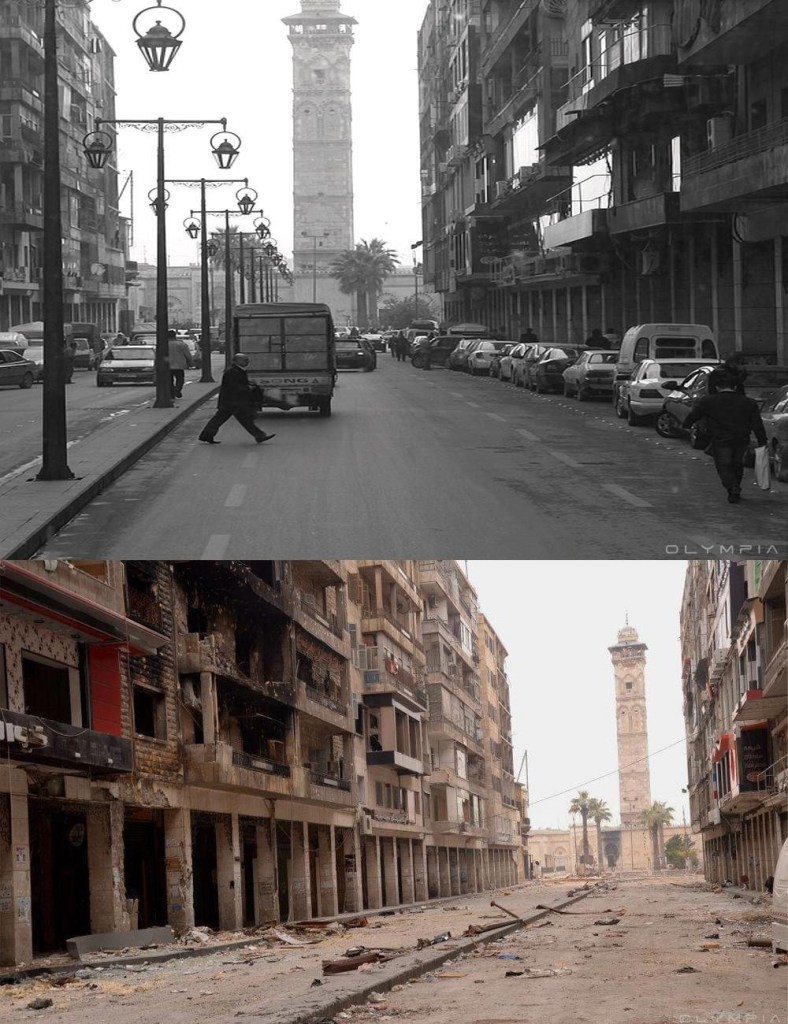 Фотографии Сирии до и после разрушительных последствий войны