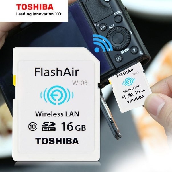 1. Карта памяти TOSHIBA формата SDHC Class 10 со встроенным Wi-Fi