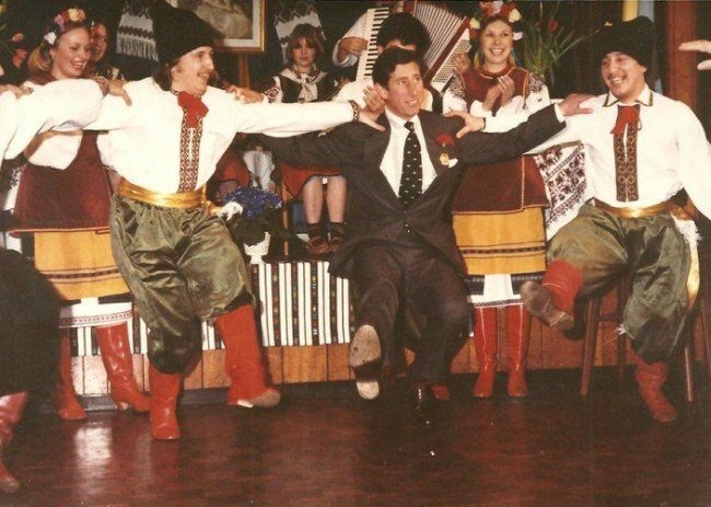 Принц Чарльз танцует гопак, 1980-е гг.
