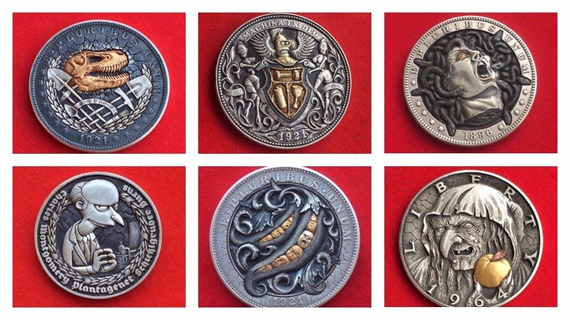 Российский гравировщик превращает старые монеты в произведения искусства
