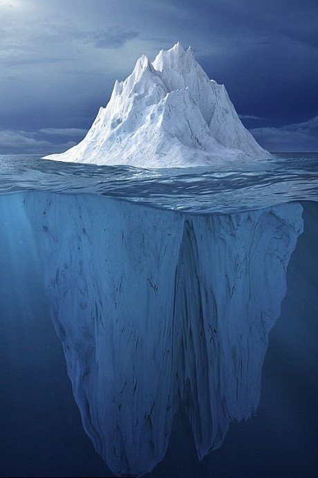 Тот, кто не верит, что над водой видна лишь десятая часть айсберга, тепер может воочию в этом убедиться