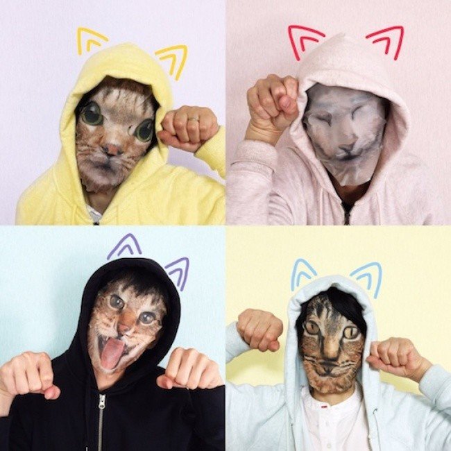 2. Кошачья маска для лица