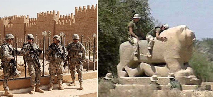 Военная база на руинах древнего Вавилона