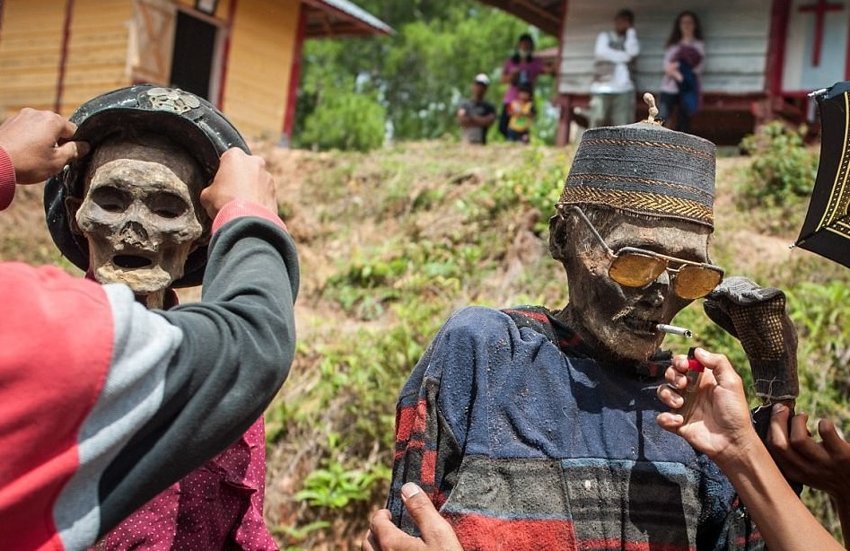 В праздник урожая в Индонезии покойников выкапывают, чтобы повеселились