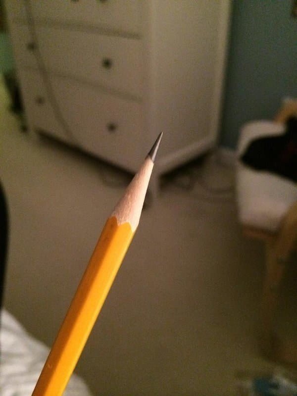И - о,да - идеально наточенный карандаш