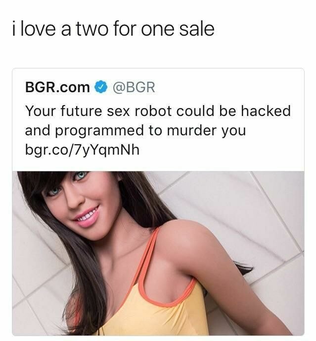 Твой будущий секс-робот может быть хакнут и перепрограммирован на твоё убийство.