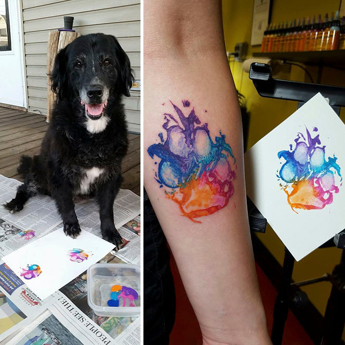 Новый тренд – татуировки лап своих собак