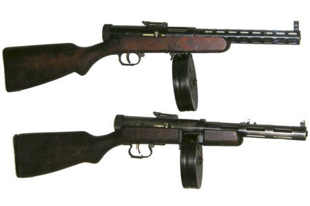 Пистолет-пулемет "Дегтярев" и ППШ. Разные модификации ППД.