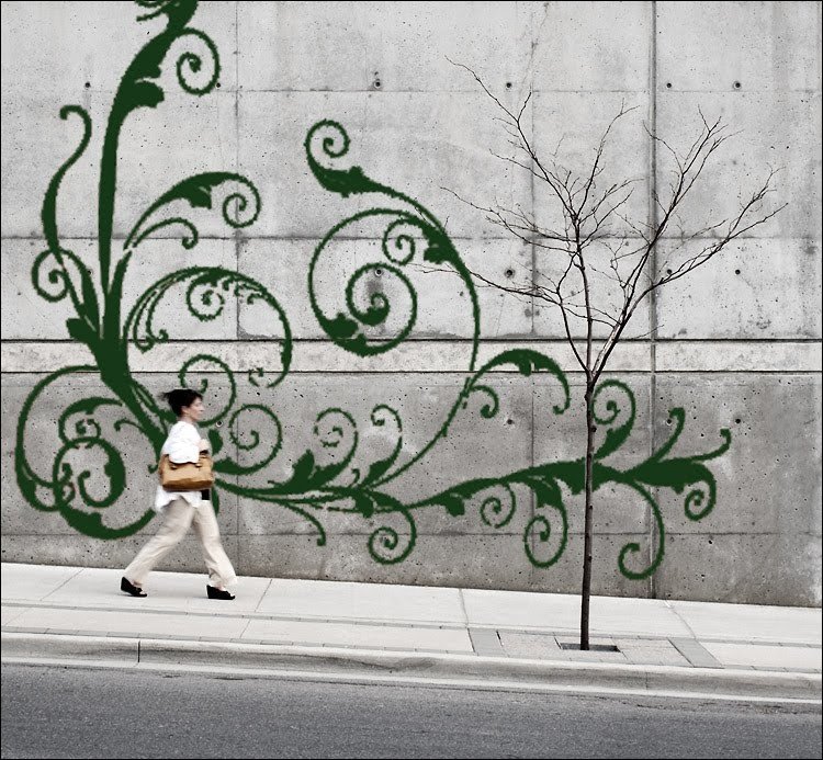 Экологически чистый стрит-арт: граффити, нарисованные мхом
