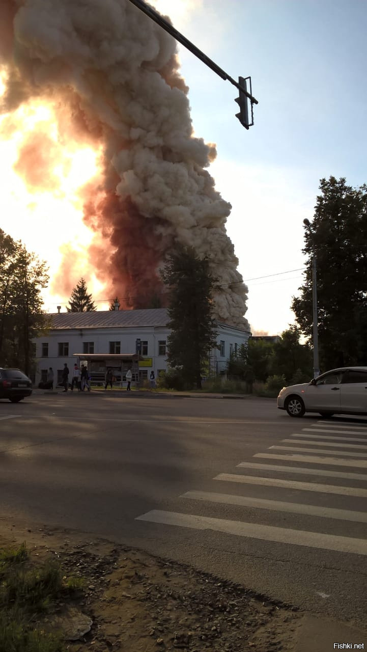 А в Чехове сегодня грандиозный пожар 