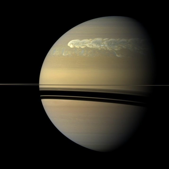 Так выглядит шторм в Северном полушарии Сатурна