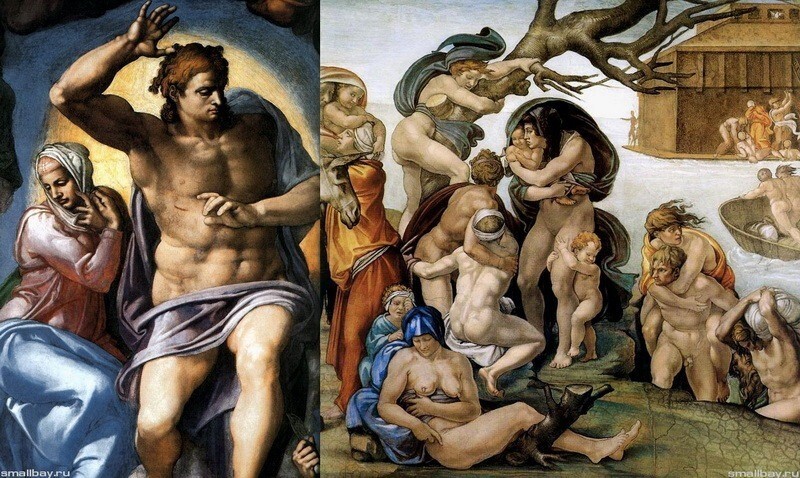 7. Красиво, все голые и фигуры как у культуристов – Микеланджело.