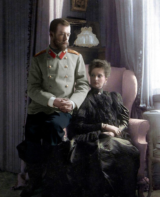 Николай II и Александра Федоровна (1899) 1868–1918 Император Всероссийский, царь Польский и великий князь Финляндский. Из императорского дома Романовых