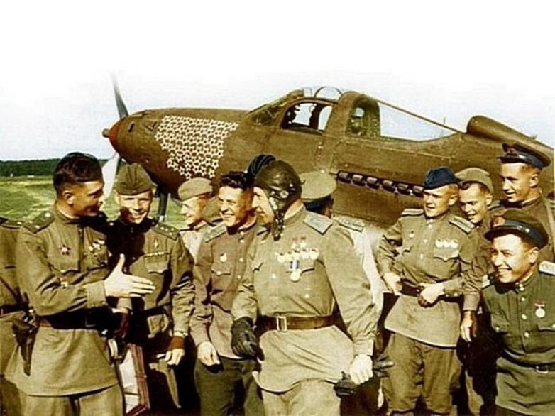 Поздравления А. И. Покрышкина с награждением медалью «Золотая звезда» август 1944 года, СССР