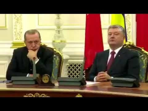 Эрдоган уснул на пресс-конференции с Порошенко 