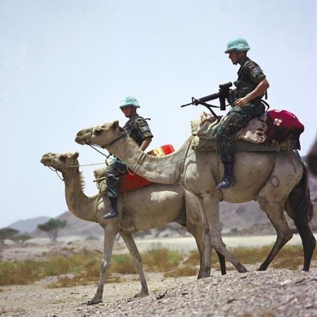 Патруль миротворцев из состава Миссии ООН в Эфиопии и Эритрее (UNMEE). Эритрея, 2005 год