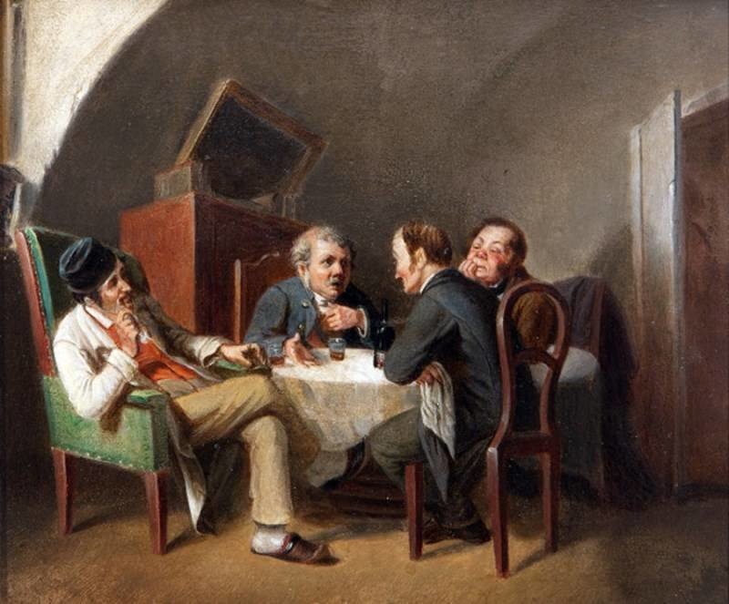 Василий Петров, «Разговор» (1860).