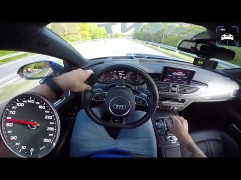 Audi RS7 разгон на автобане 