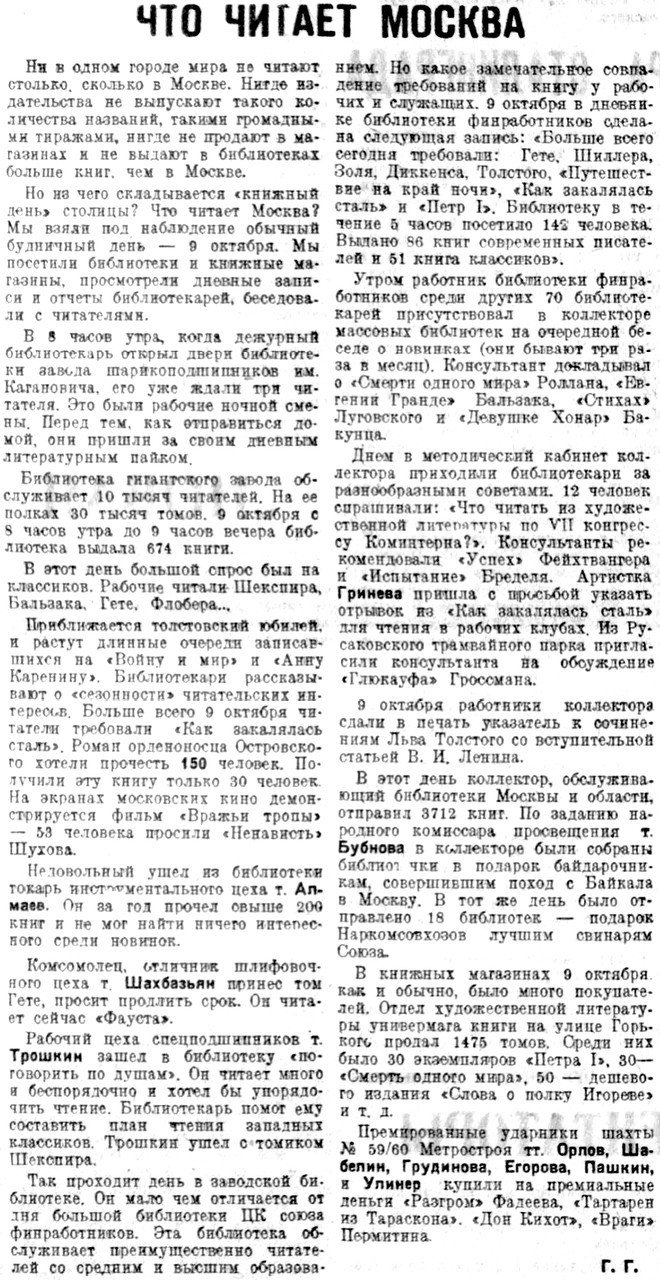 «Литературная газета», 15 октября 1935 г.