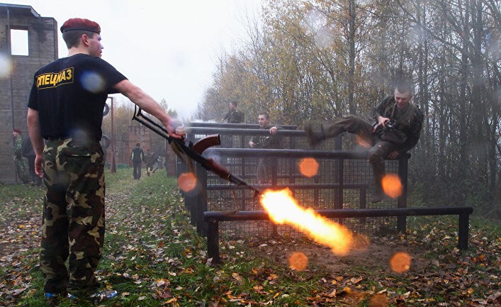 7. Упражнение на сохранение баланса под огнем (Белорусский спецназ)