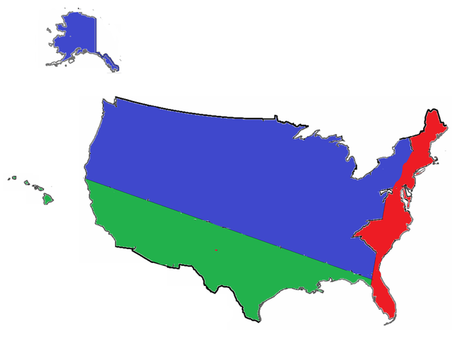 США: площадь 9 519 431  кв км, население 325 310 275 человек