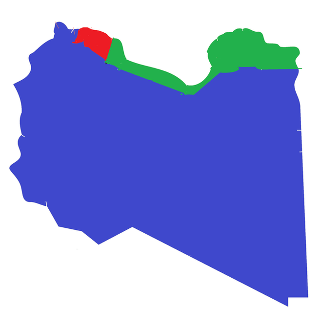 Ливия: территория 1 759 540 кв км, население 5 613 380 человек