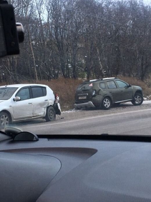 Авария дня. В Мурманске столкнулось четыре машины