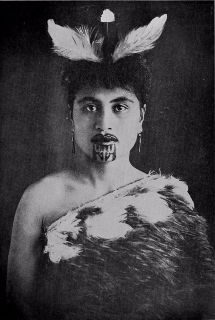 Женщины маори со священными татуировками в портретах начала 20 века