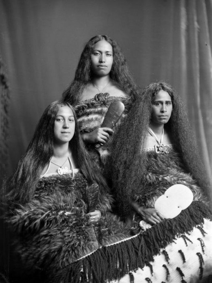Женщины маори со священными татуировками в портретах начала 20 века
