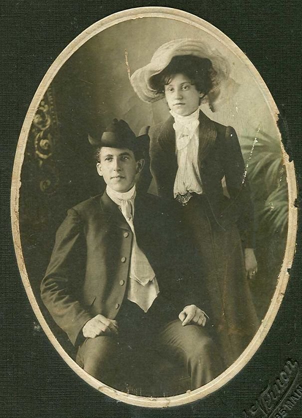 "Прабабушка Голди и ее первый муж Том, 1910-е"