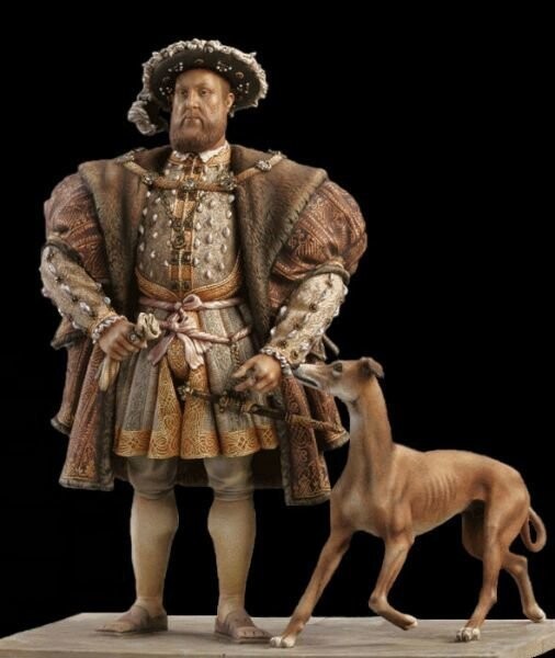 Король Англии Генрих VIII - оловянная миниатюра (высота=120 мм)