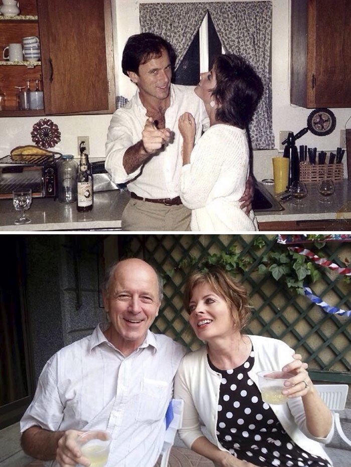 Пара в 1983 и в 2013 году 