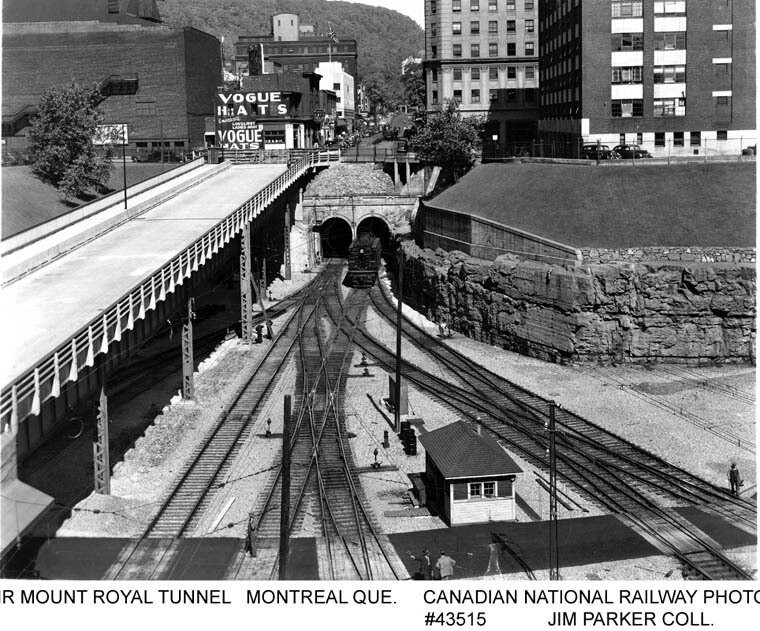 Туннель сквозь гору Mount Royal  середина 1900ых