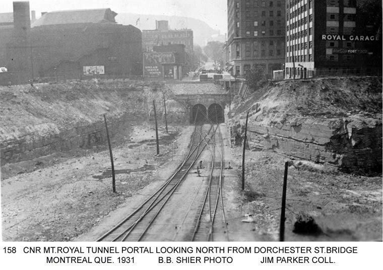 Туннель сквозь гору Mount Royal  середина 1900ых