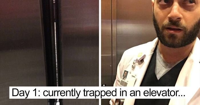 Врач застрял в лифте и умер бы со скуки, если бы не держал интернет в курсе