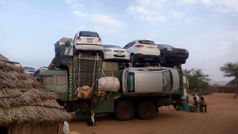 Технология перевозки легковых автомобилей в Судане