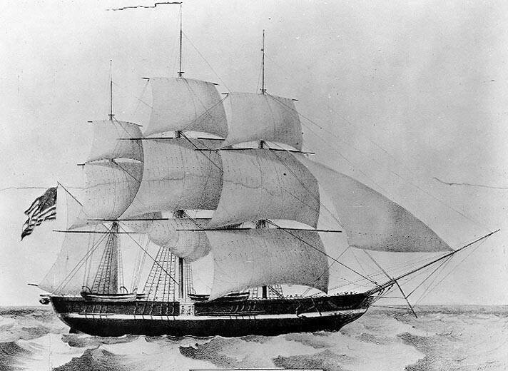 3. Боевой корабль «Принстон» (1843 г), США